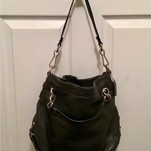 Coach Black Leather Hobo Bag